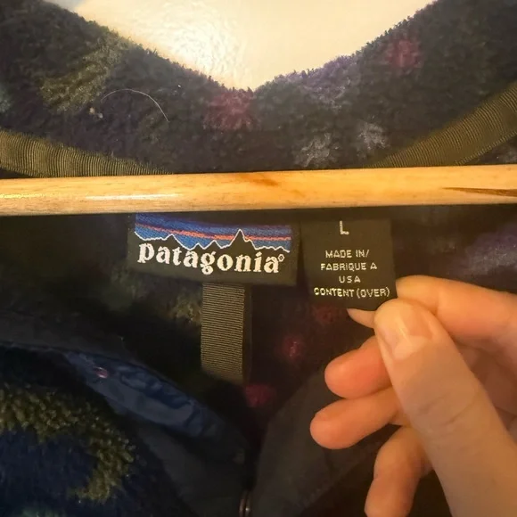 Patagonia Vintage Synchilla Sweater Mens L 1994 Snap-Pullover Tapestry Ink Blue - Picture 3 of 10